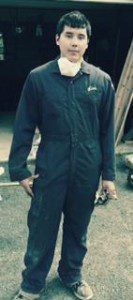 A handyman in coveralls
